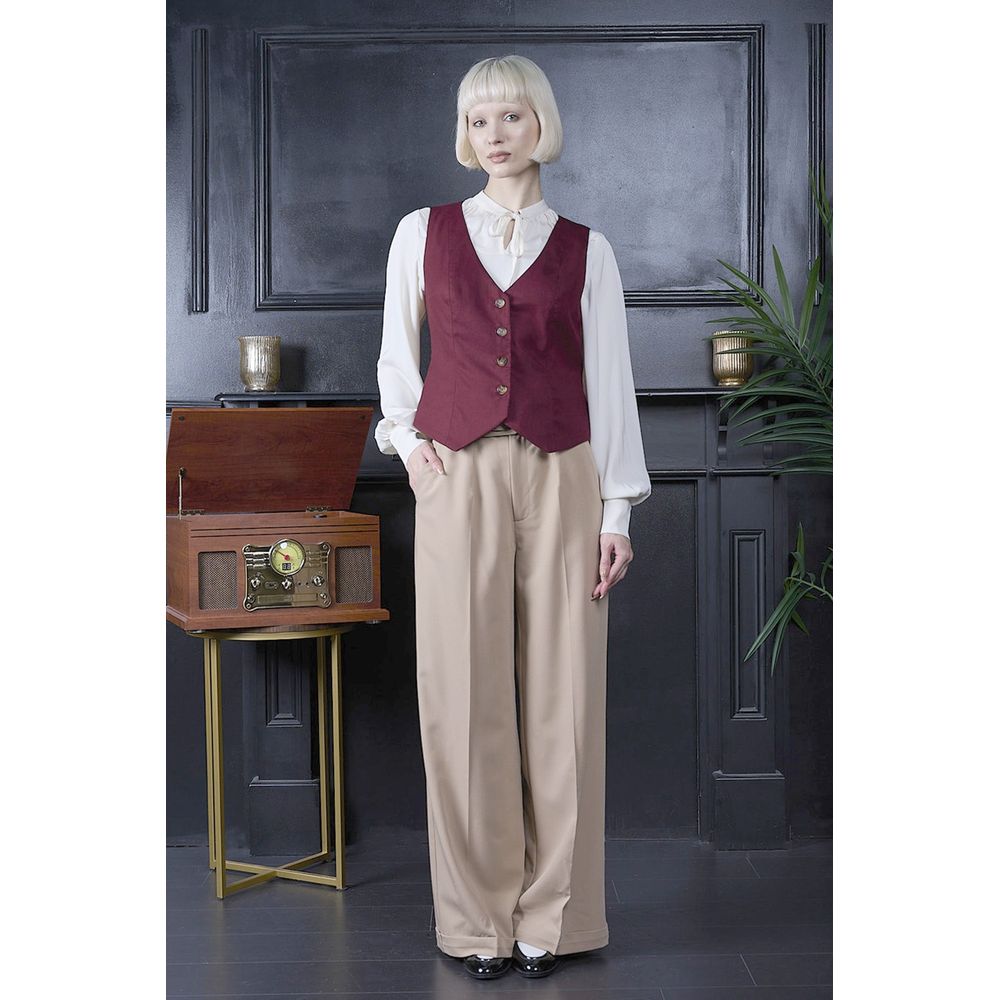 Banned - Joanna 40S High Waist Hose gerades bein - Beige